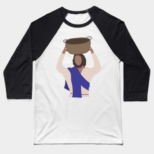 Jesus Feeds Five Thousand Faceless Minimalist Color Block Baseball T-Shirt